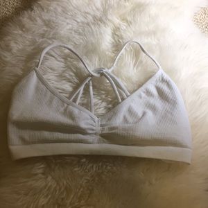 White strappy free people bralette size m/l